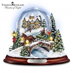 Thomas Kinkade Jingle Bells Snowglobe