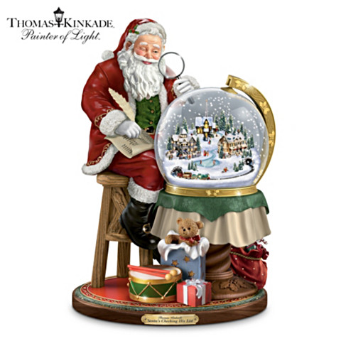 Illuminated Thomas Kinkade Christmas Snowglobe 