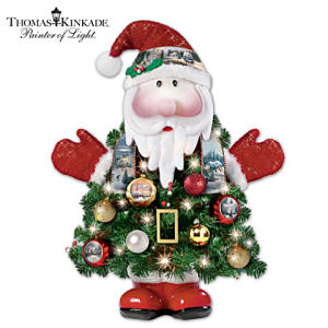 First-Ever Thomas Kinkade Pre-Lit Santa Tree
